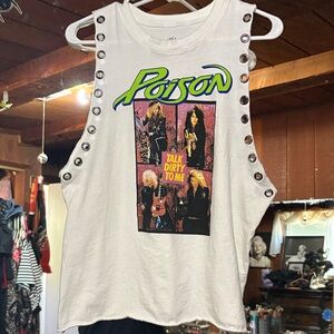 Poison Band Graphic White Muscle Tank